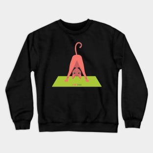 Padahastasana Yoga Cat Crewneck Sweatshirt